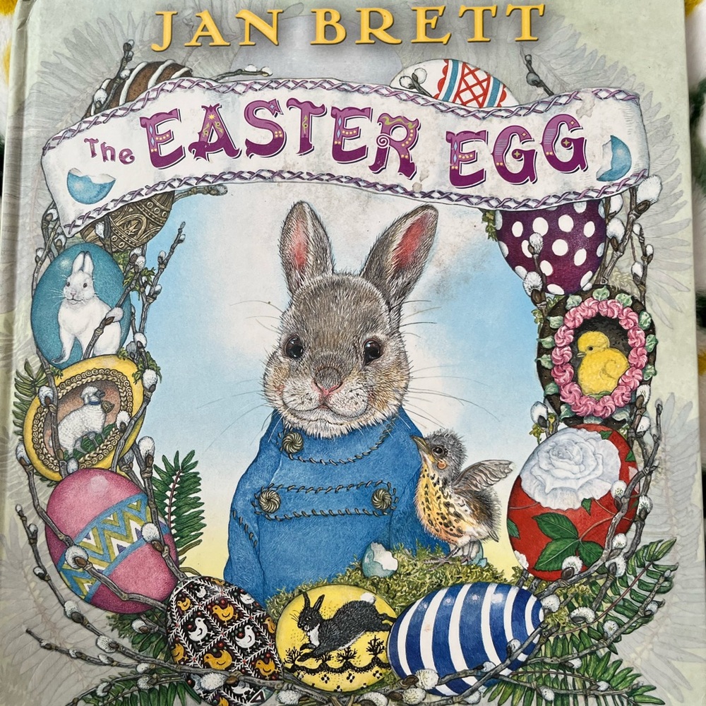 'The Easter Egg' Children's Book Hardcover by Jan Brett as pictured like new
